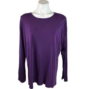DULUTH Longtail Long Sleeve T-Shirt Tee Top XL Purple